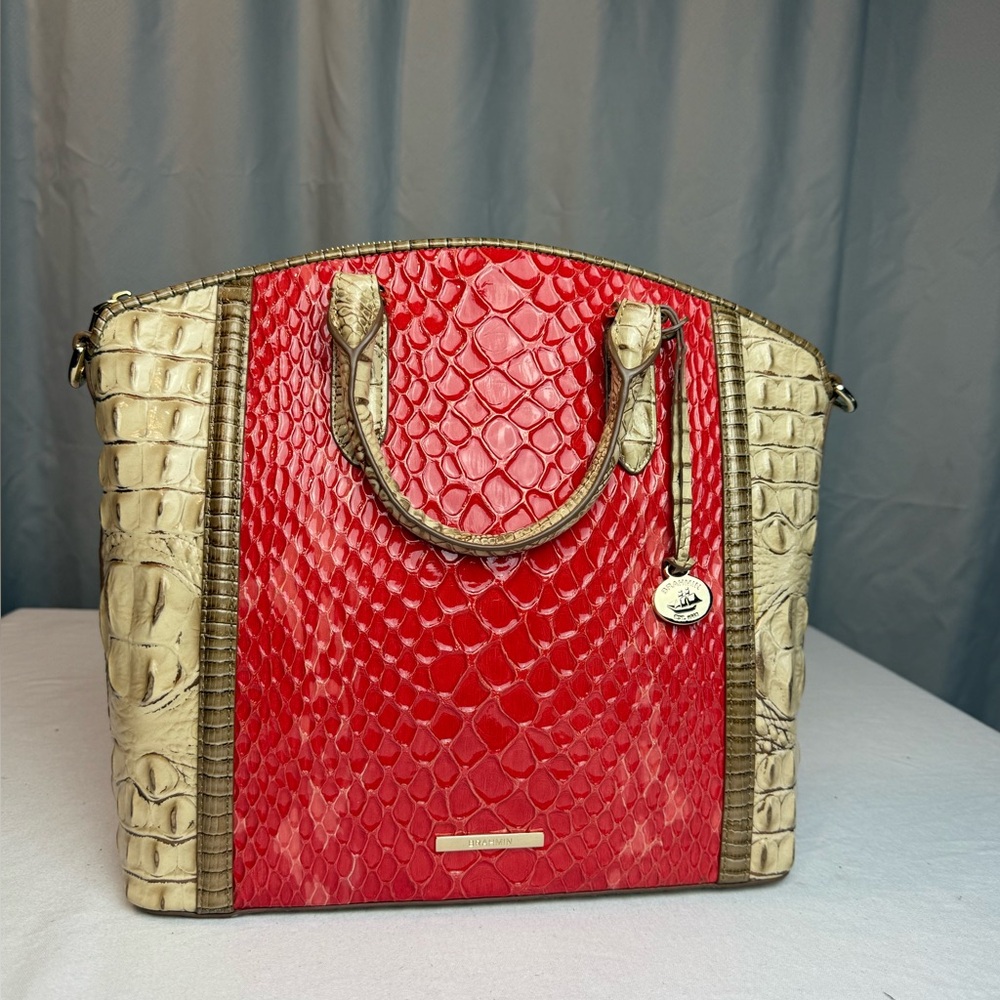 Candy Apple Red & Tan Designer Women's Bag